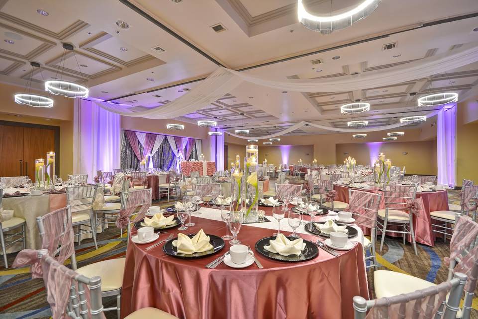 Wedding reception setup