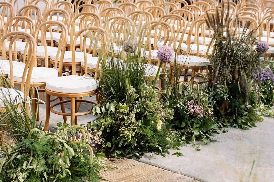 Ceremony in courtyard