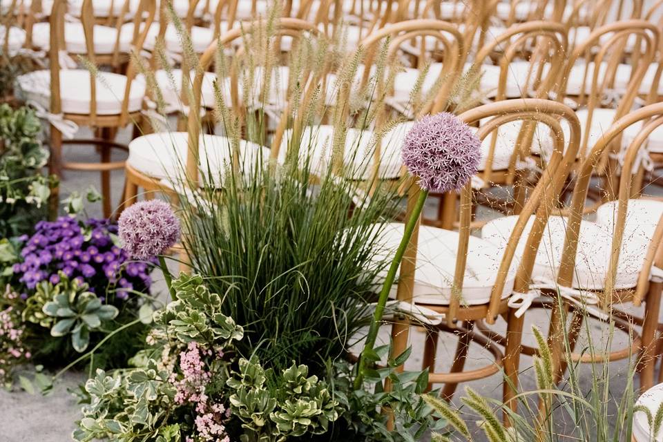 Ceremony in courtyard