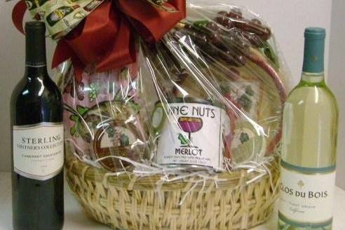 wine themed basket