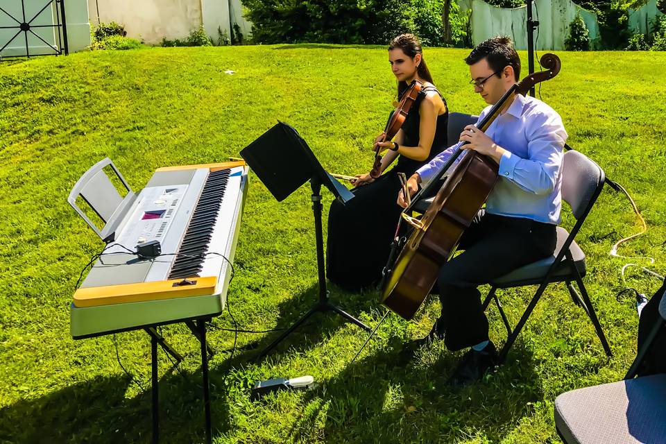 Trio wedding ceremony