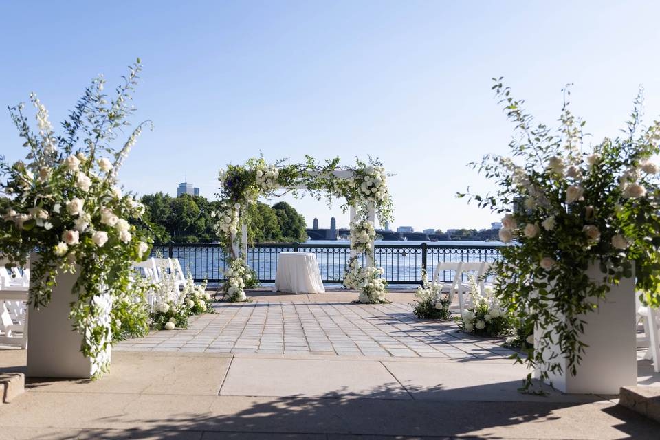 Chuppah facing the river