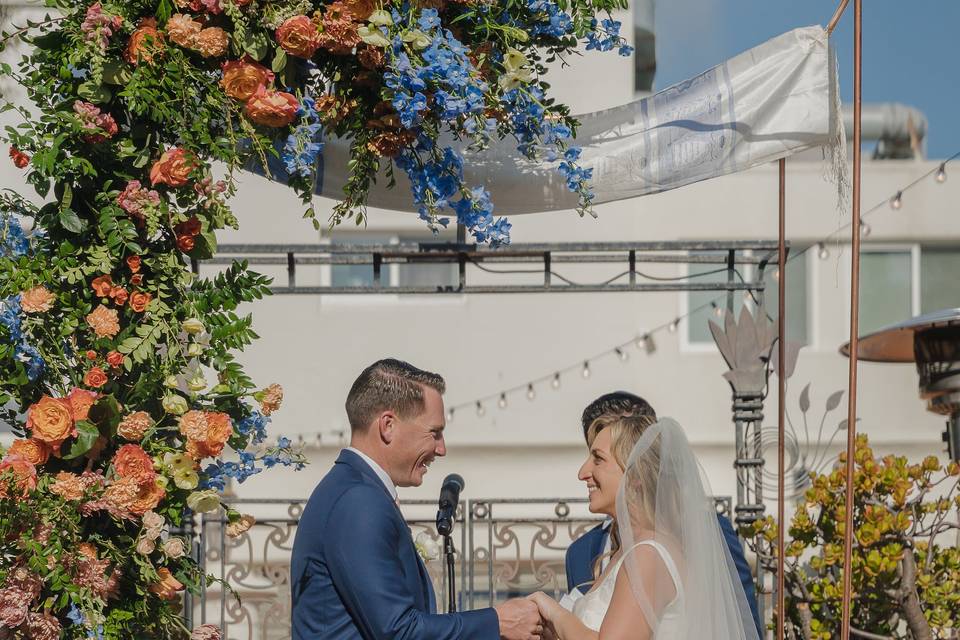 Ceremony under the chuppah