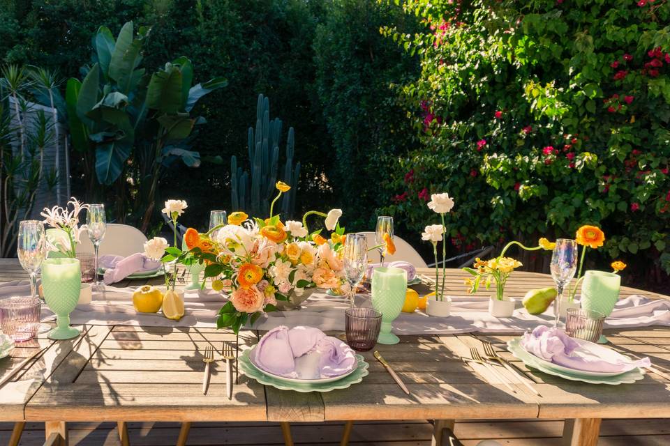 Summer citrus tabletop design