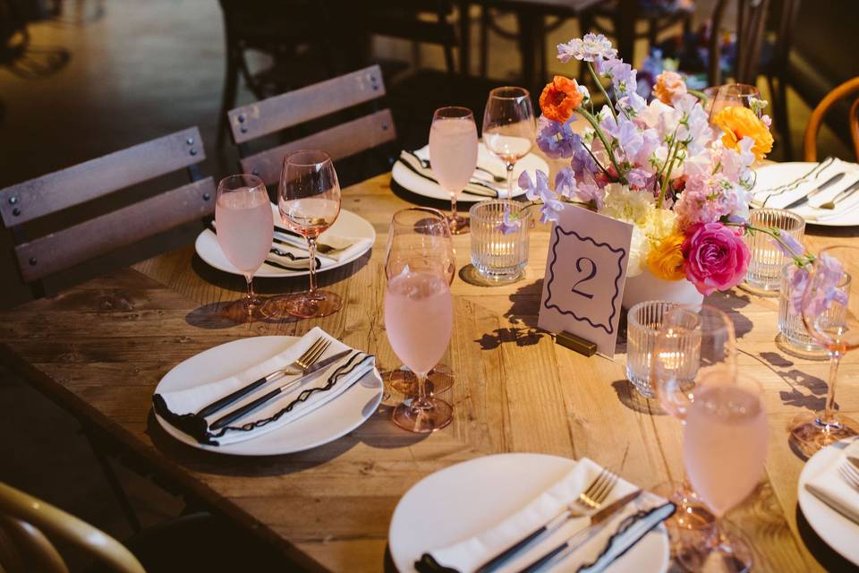 Colorful table setting