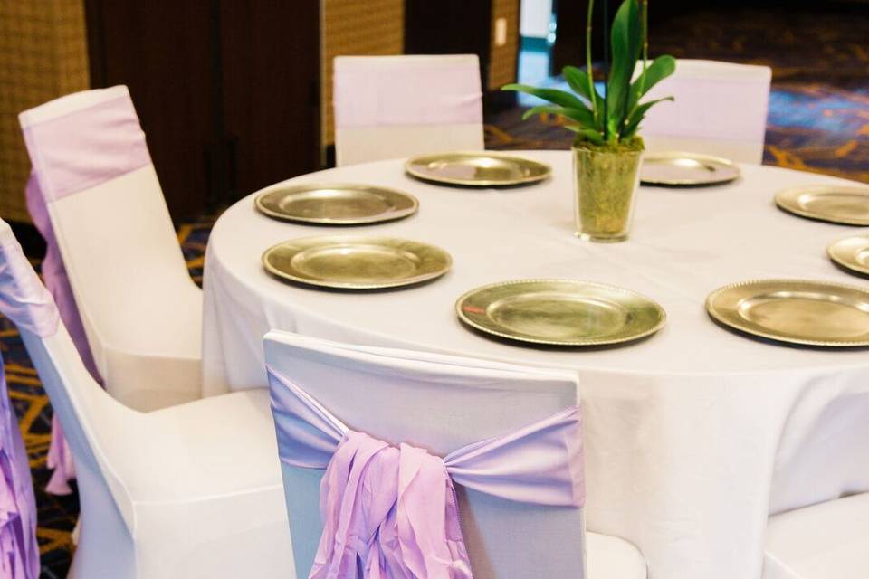 Lavender Wedding Setup