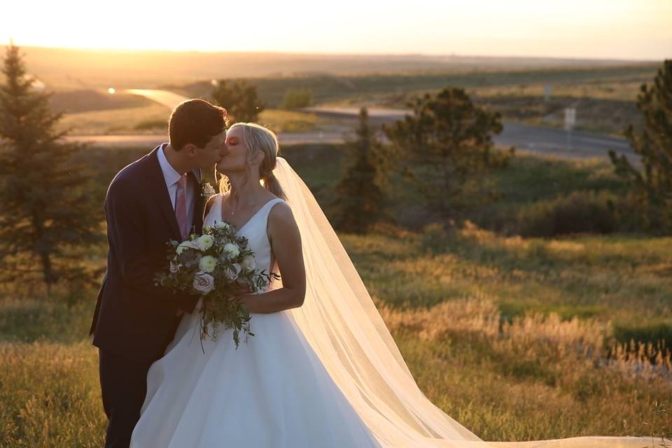 Dreamy sunset couple