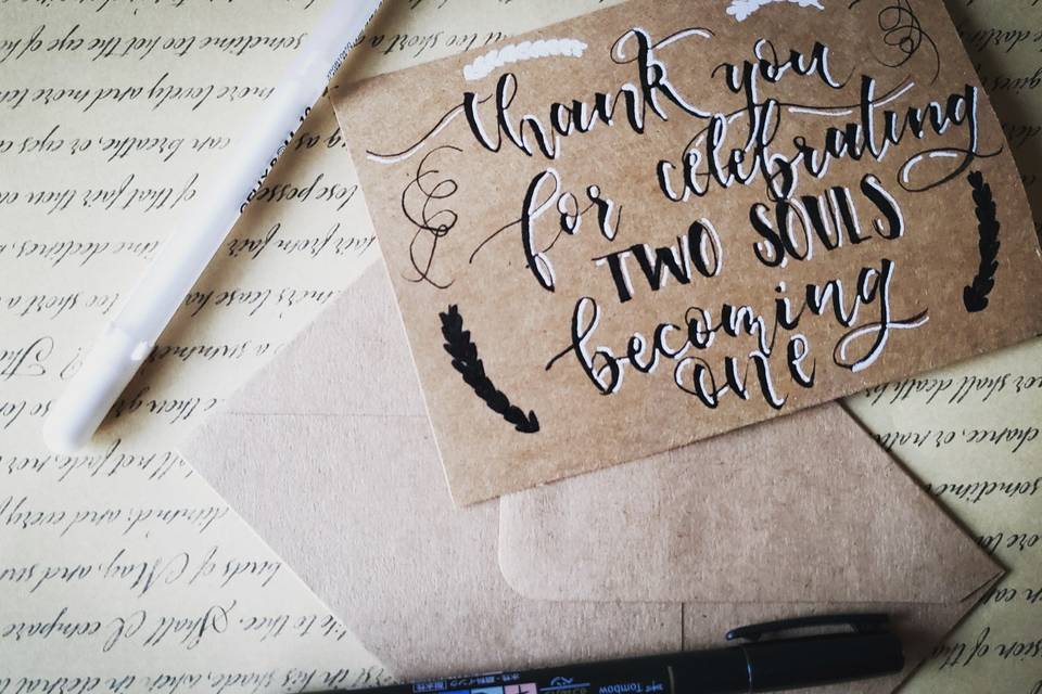 Thank you card for a client!
