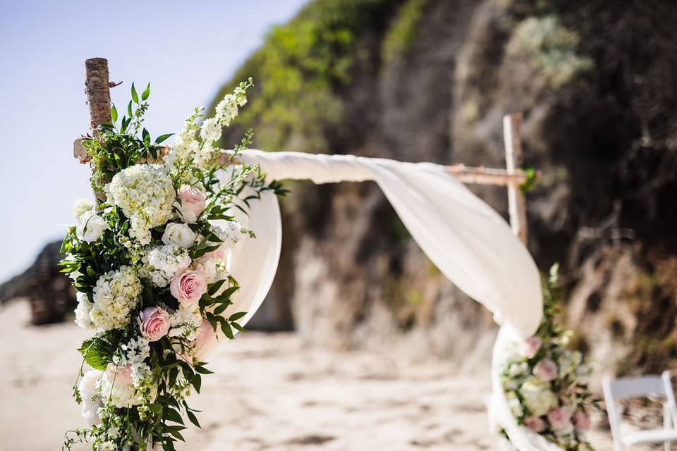 Beach wedding Malibu