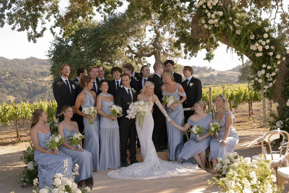 Bridal Party in Santa Ynez