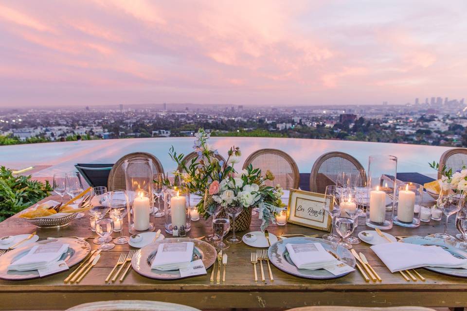 Dinner with the LA Skyline