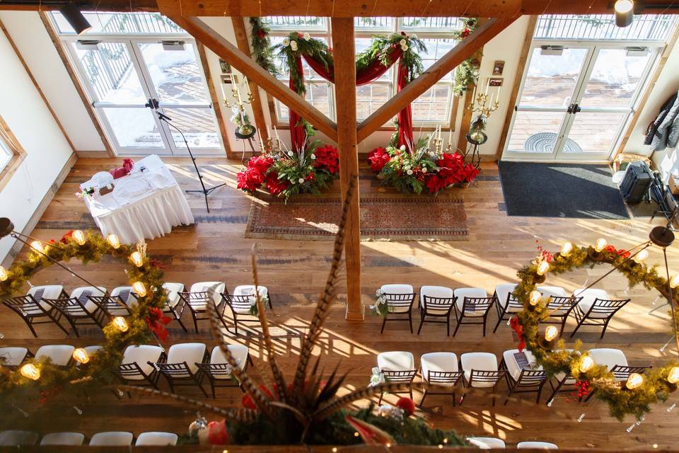 Holiday Wedding From Above