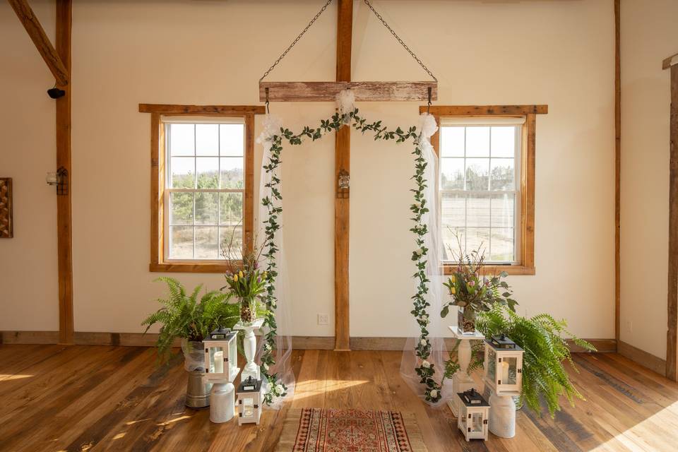 Inside Wedding Arbor