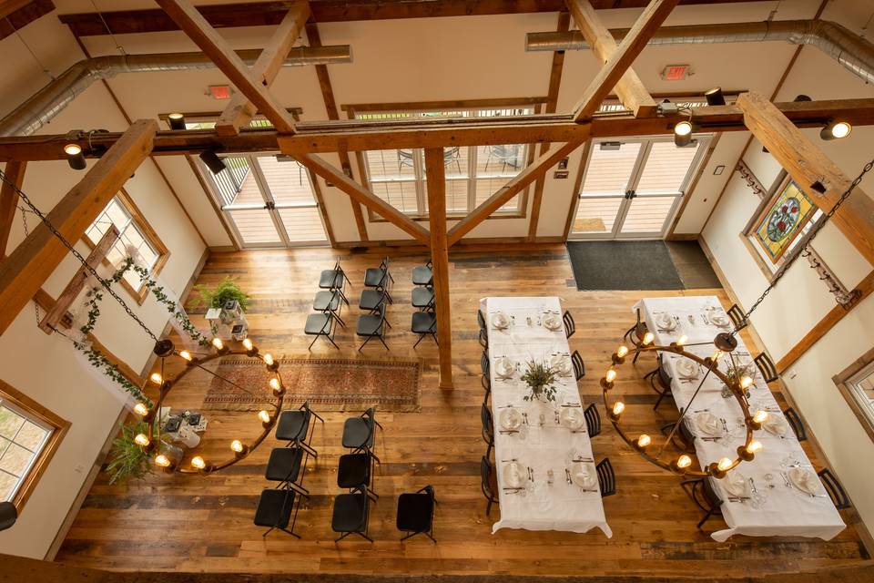 Cording Event Barn from above