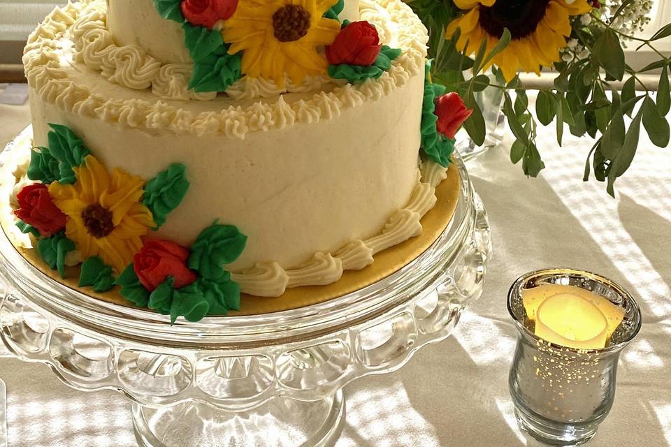 Sunflower Wedding Cake