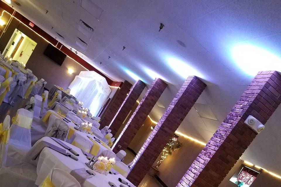 Uplighting and chair covers