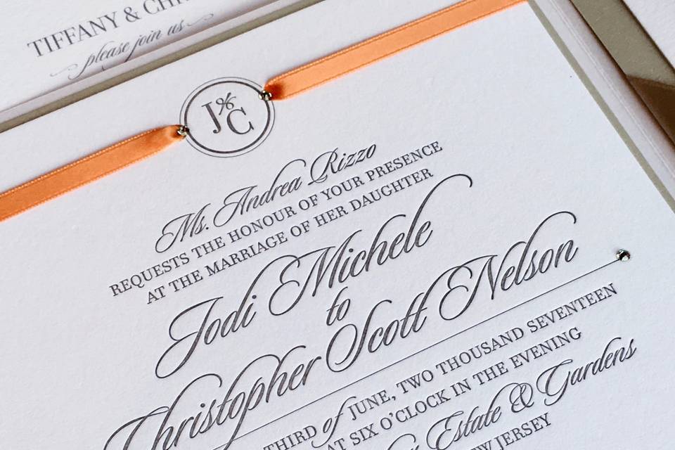 Platinum Glam Letterpress