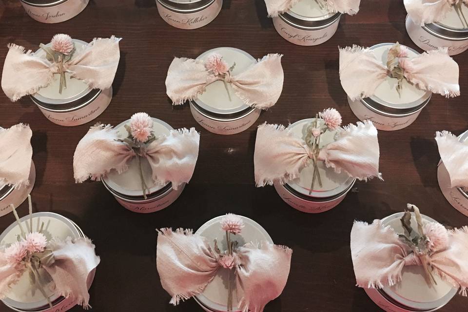 Candle Seating Cards/Favors
