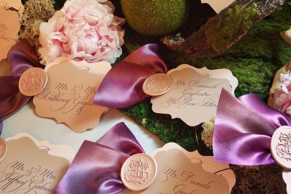 Silk & Wax Seal Seating Cards