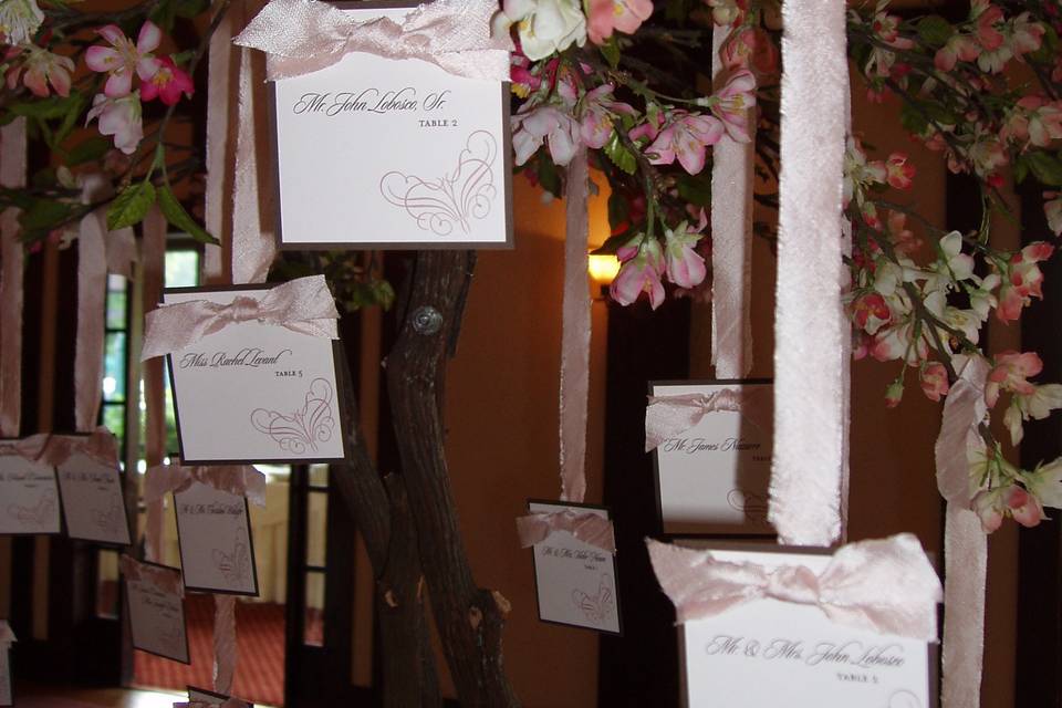 Hanging Seating Cards