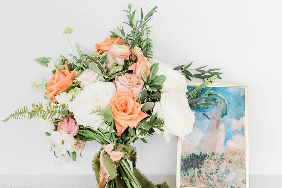 Flowers with peachy hues