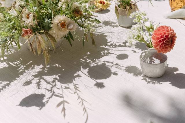 Florals on table