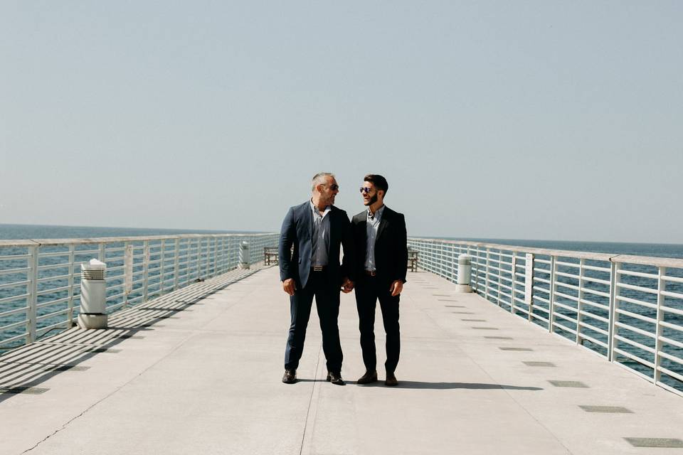 Private beach elopement