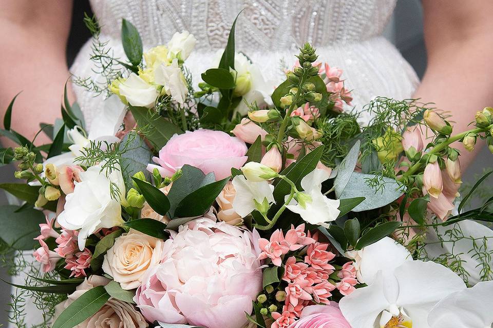 White Designer's Choice Boutonniere from Copper Penny Flowers