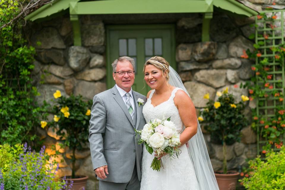 Bride and father