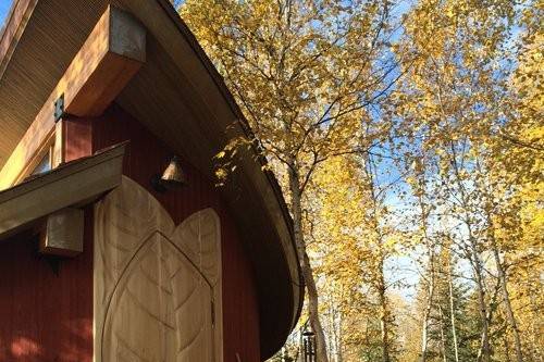 A view of the chapel entrance