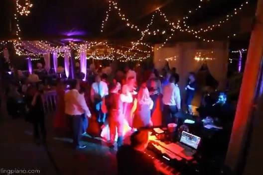 Guests dancing