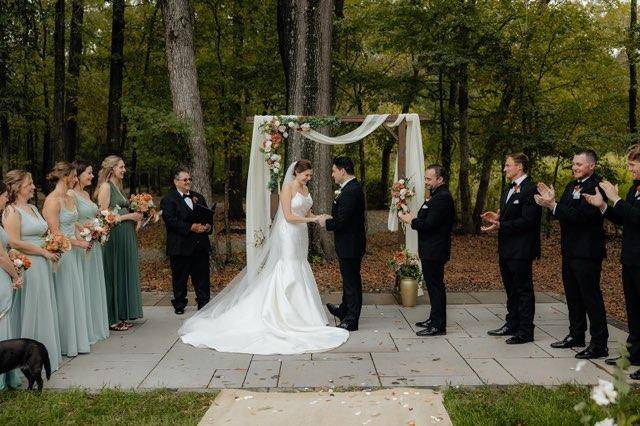 Tree line wedding.