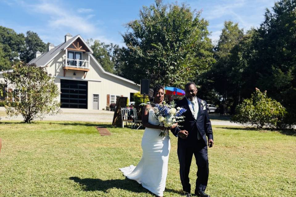 Here comes the bride.