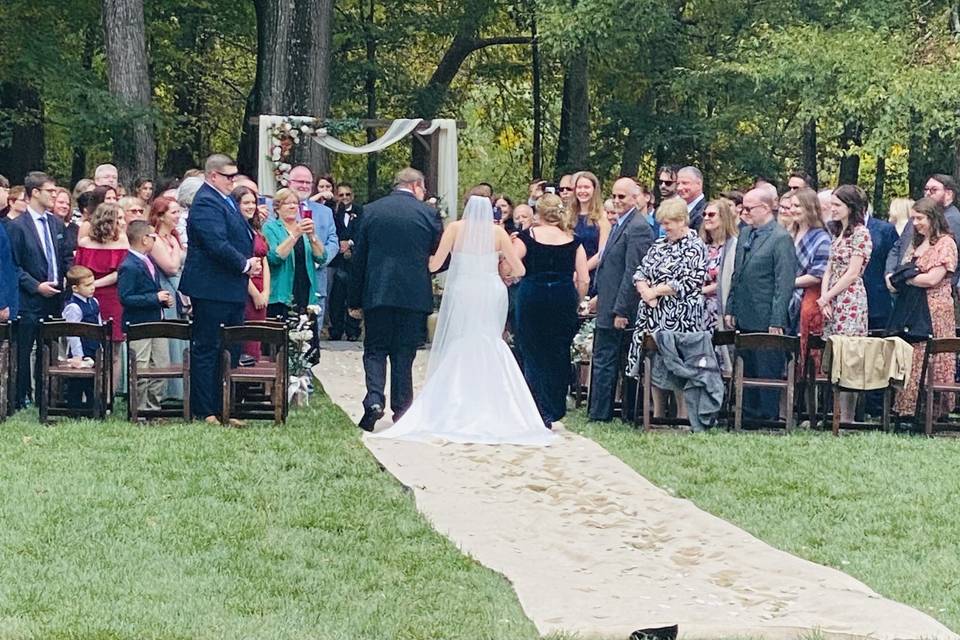 Here comes the bride.