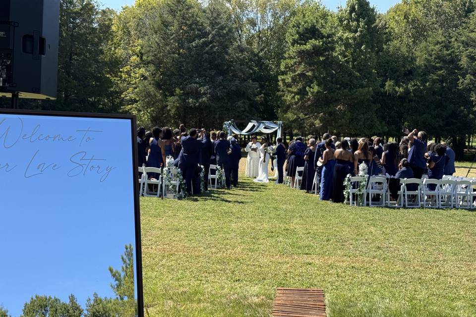 Outdoor wedding.