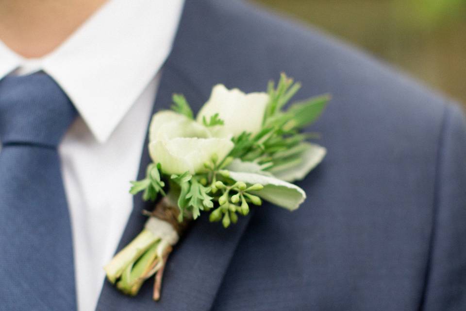 Groom boutonniere
