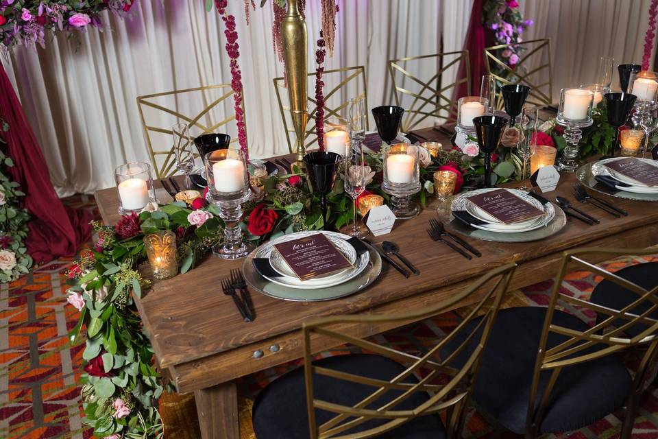 Chair, table and decor rental