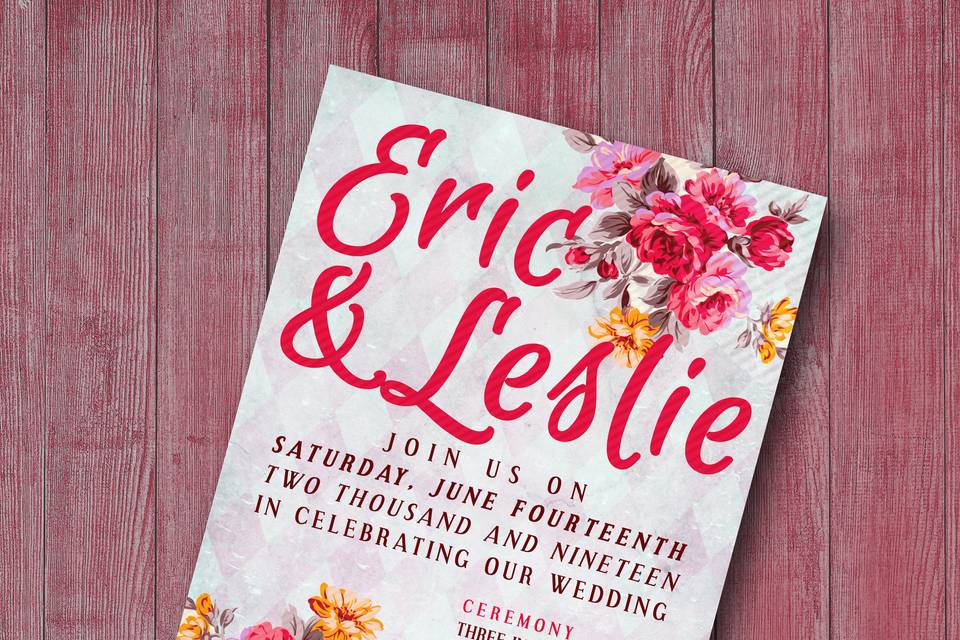 Invitation for Eric & Leslie