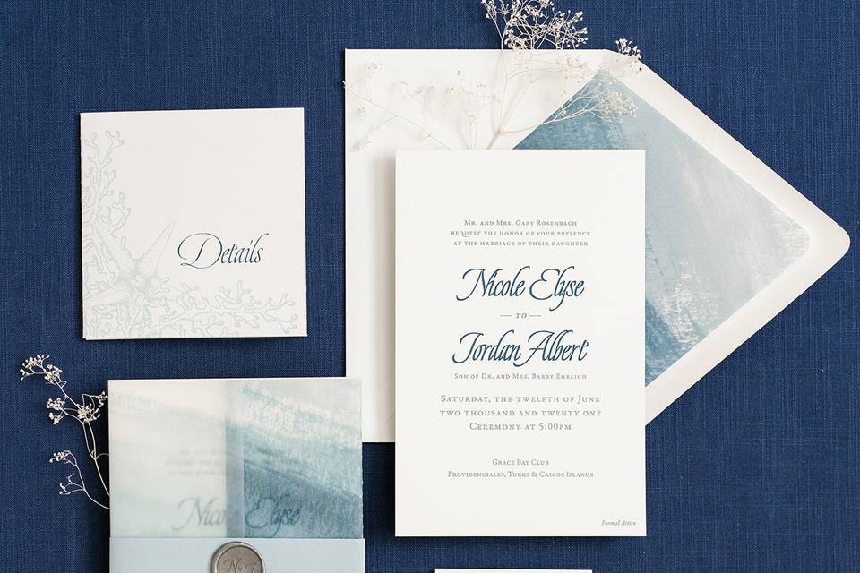 Turks & Caicos Wedding Invite