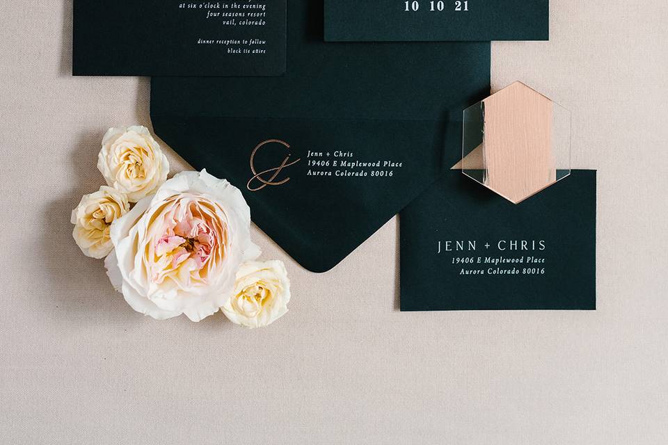 Black Wedding Invitations