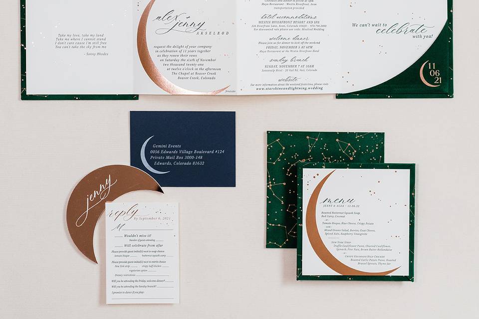 Celestial Wedding Invitations