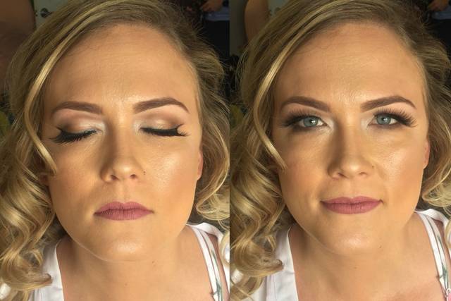 Eye makeup and pink lip