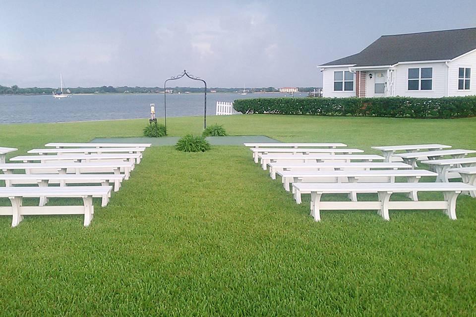 Wedding ceremony setup