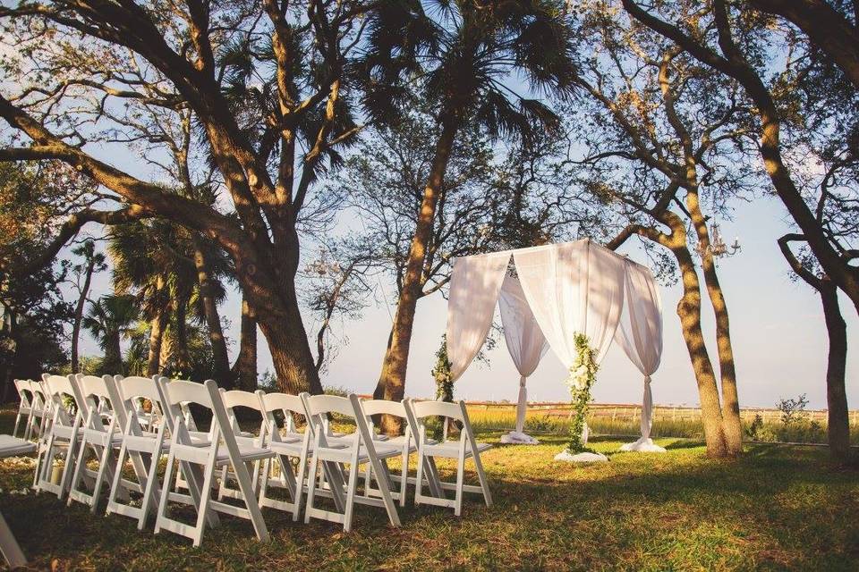 Wedding ceremony setup