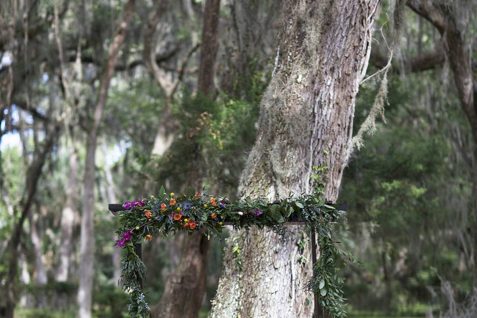 Wedding ceremony setup