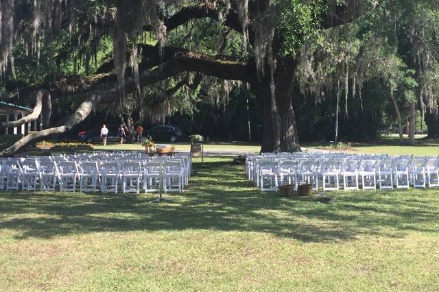 Wedding ceremony setup