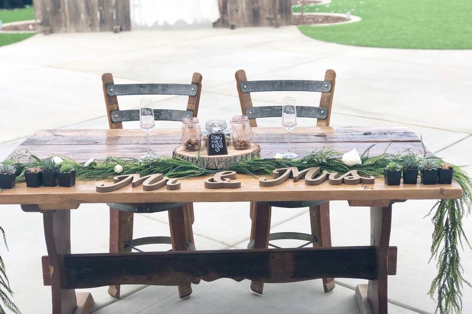 Sweetheart table