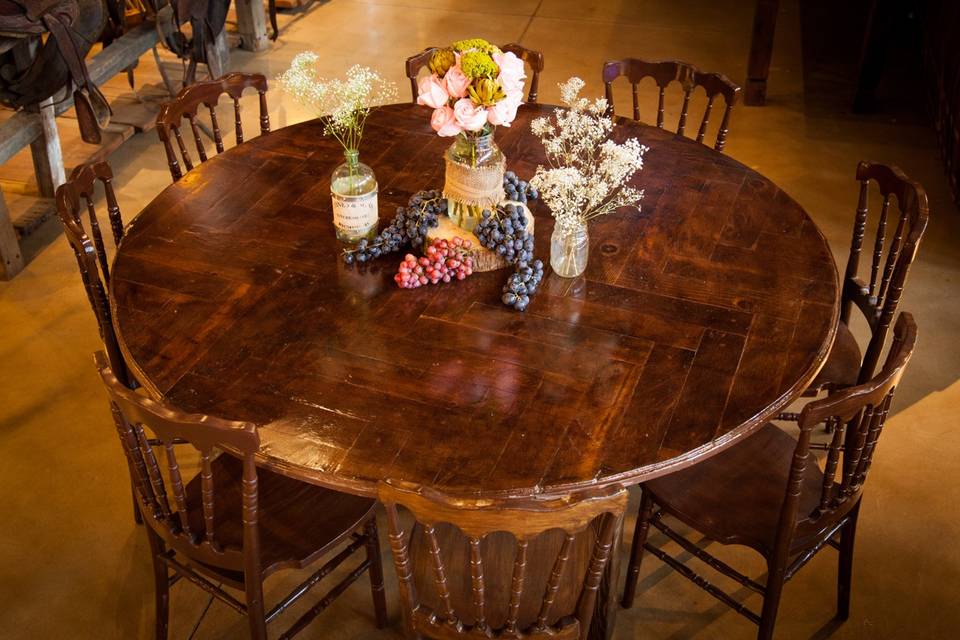 Included table and chairs