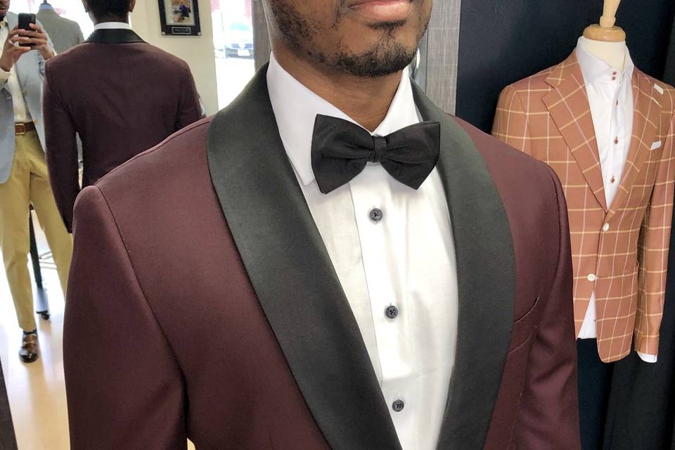 Tailored Gents Burgundy Tux