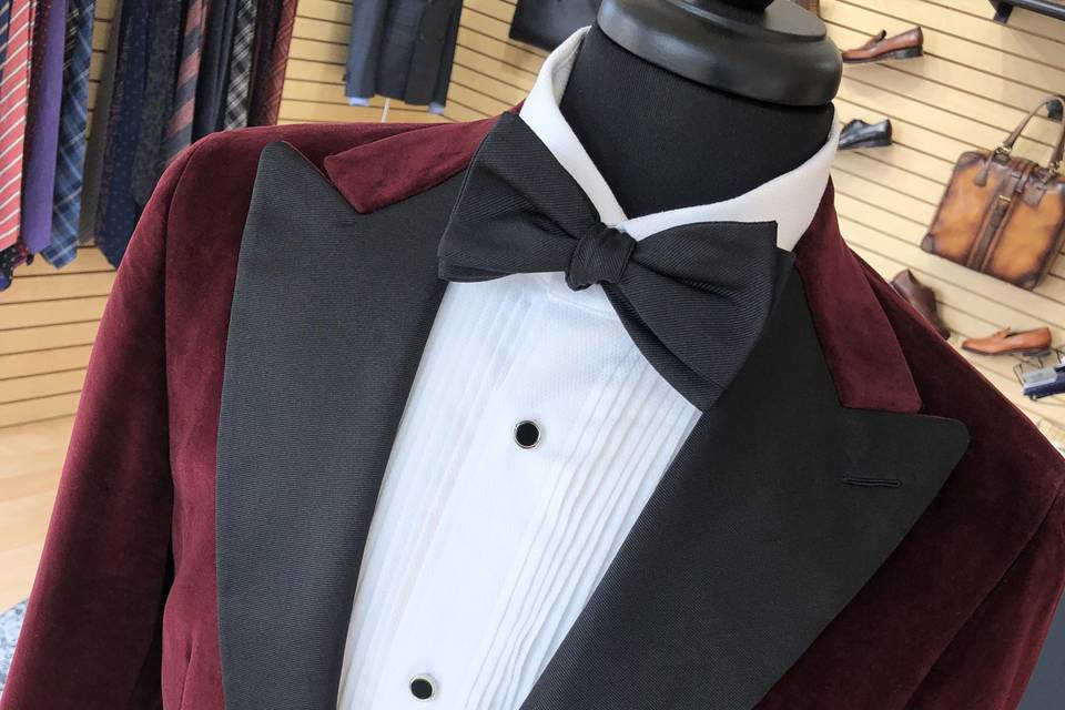 Tailored Gents Burgundy Velvet